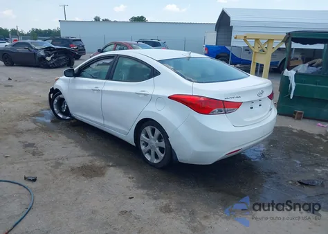 2012 Hyundai Elantra Limited z USA, uszkodzony, nr VIN 5NPDH4AE5CH127183